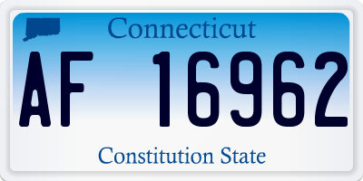CT license plate AF16962