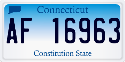 CT license plate AF16963