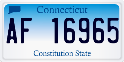 CT license plate AF16965