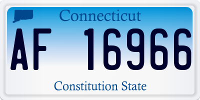 CT license plate AF16966