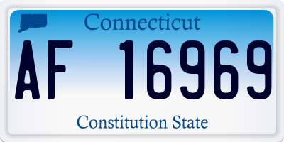 CT license plate AF16969