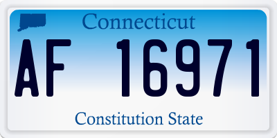 CT license plate AF16971