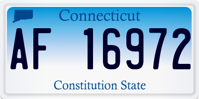 CT license plate AF16972