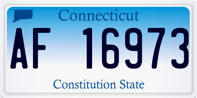 CT license plate AF16973