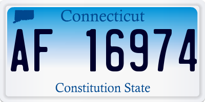 CT license plate AF16974