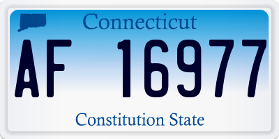 CT license plate AF16977
