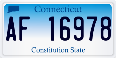 CT license plate AF16978