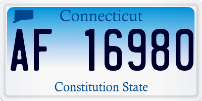 CT license plate AF16980