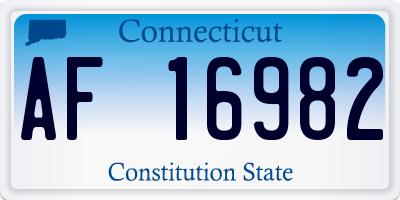 CT license plate AF16982