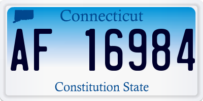 CT license plate AF16984