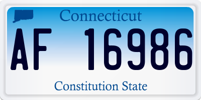 CT license plate AF16986
