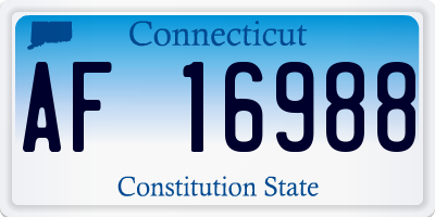 CT license plate AF16988