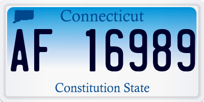 CT license plate AF16989