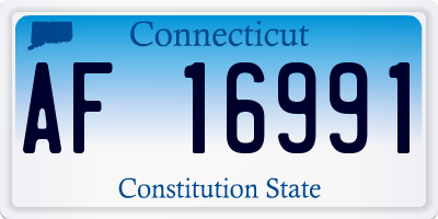 CT license plate AF16991