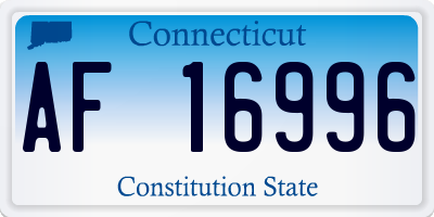 CT license plate AF16996