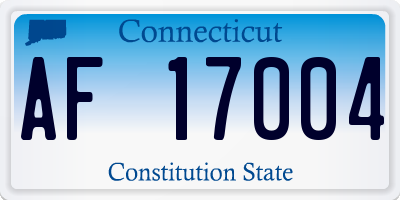 CT license plate AF17004