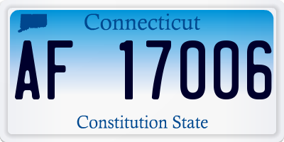 CT license plate AF17006