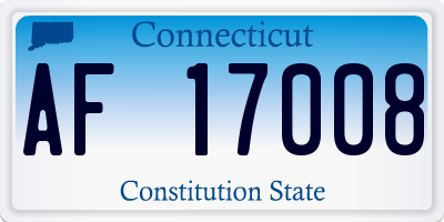 CT license plate AF17008