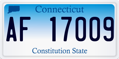 CT license plate AF17009