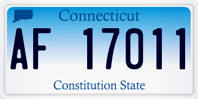 CT license plate AF17011