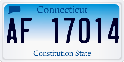 CT license plate AF17014