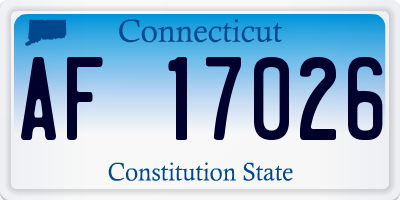 CT license plate AF17026