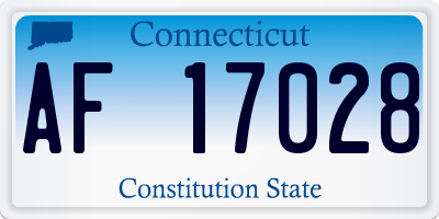 CT license plate AF17028