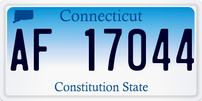 CT license plate AF17044