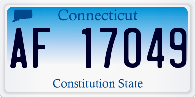CT license plate AF17049