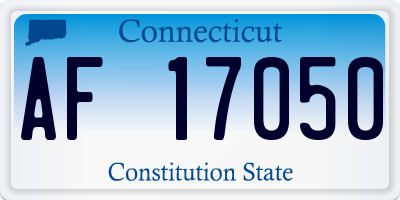 CT license plate AF17050