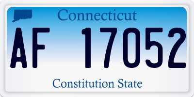 CT license plate AF17052