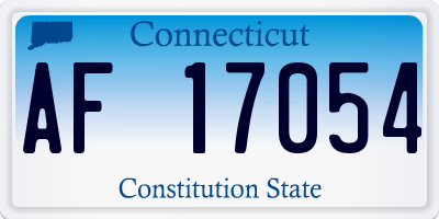 CT license plate AF17054