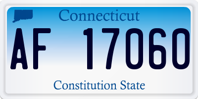 CT license plate AF17060