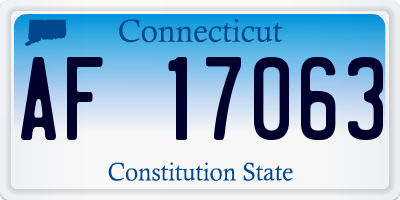 CT license plate AF17063