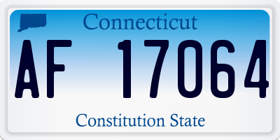 CT license plate AF17064