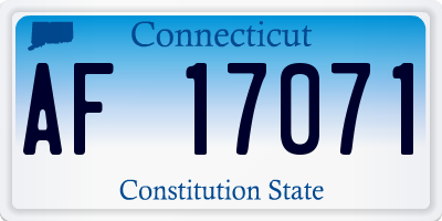 CT license plate AF17071
