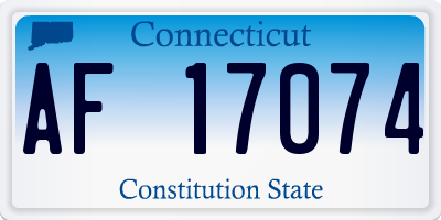 CT license plate AF17074