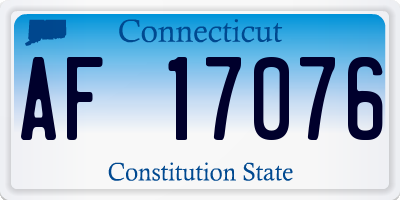 CT license plate AF17076