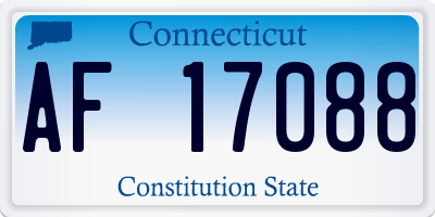 CT license plate AF17088