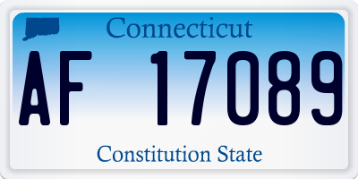 CT license plate AF17089