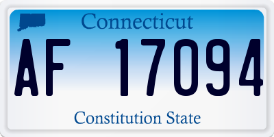 CT license plate AF17094