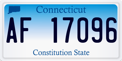 CT license plate AF17096