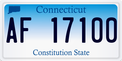 CT license plate AF17100