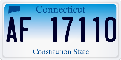 CT license plate AF17110