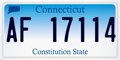 CT license plate AF17114