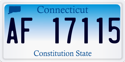 CT license plate AF17115