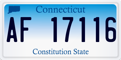 CT license plate AF17116