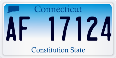 CT license plate AF17124