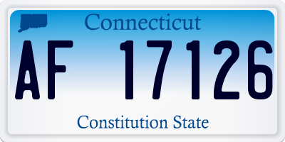 CT license plate AF17126