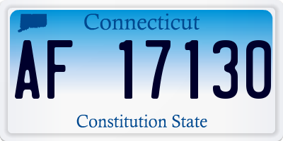 CT license plate AF17130